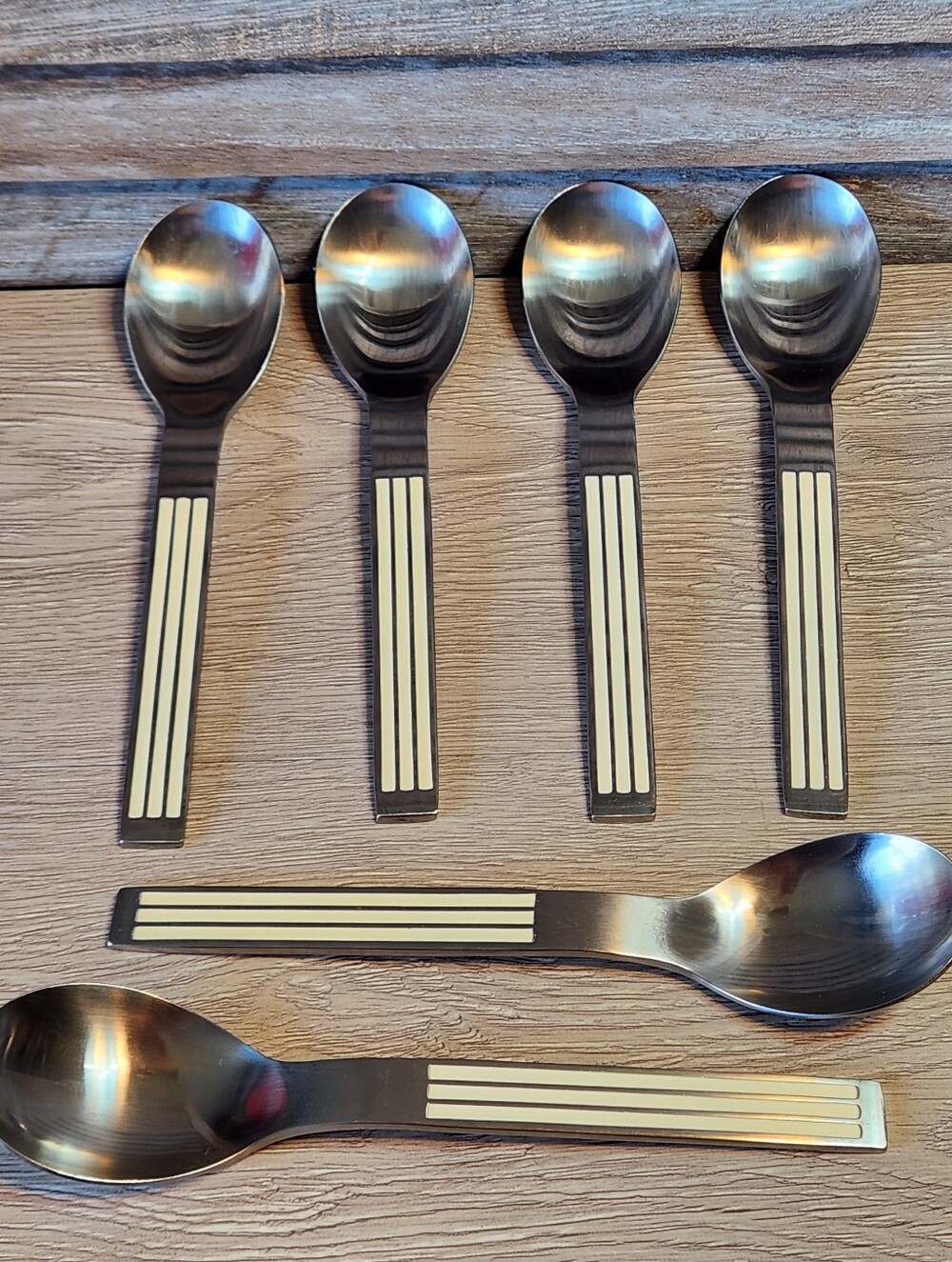 Dansk Ivory Stainless Steel Flatware 6 Spoons Japan Pre-Owned